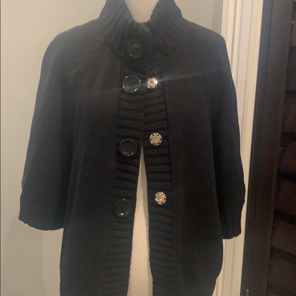Michael Kors short sleeve button sweater